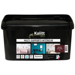 Peinture multi-supports - Intérieur - Mat - Rouge velours - 2.5 L - KALITT