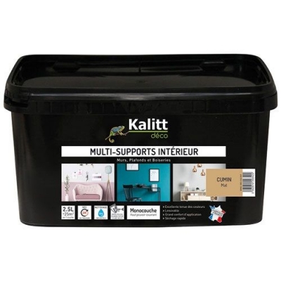 Peinture multi-supports - Intérieur - Mat - Cumin - 2.5 L - KALITT