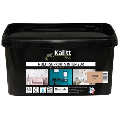 Peinture multi-supports - Intérieur - Mat - Argile - 2.5 L - KALITT