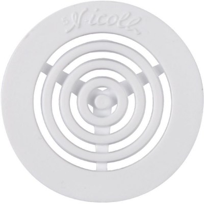 Grille d'aération contre-cloison - Diamètre 45 mm - Blanc - NICOLL