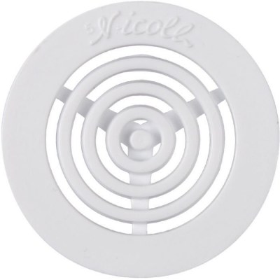 Grille d'aération contre-cloison - Diamètre 45 mm - Blanc - NICOLL
