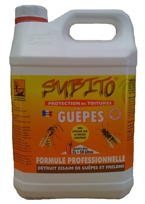 Répulsif concentré contres les guêpes/ frelons - Spécial toitures - 5 L - SUBITO