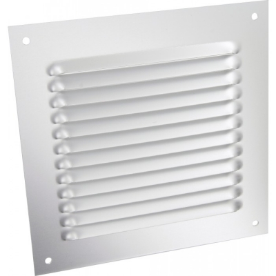 Grille de ventilation sans moustiquaire - métal - Carré - 165 mm - Aluminium -DMO