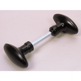 Bouton double ovoïde pour portail - Noir - 6 mm - DUBOIS