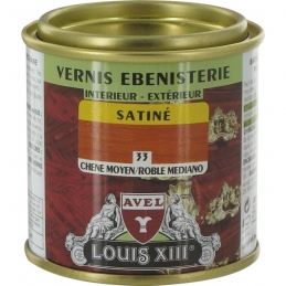 Vernis ébénisterie - Satiné - Chêne moyen - 125 ml - AVEL