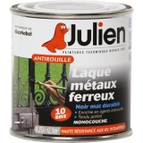 Laque métaux ferreux antirouille - Noir mat - 250 ml - JULIEN