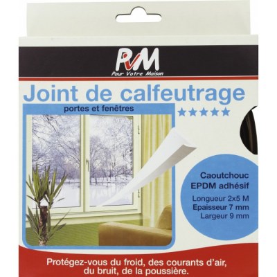 Joint de calfeutrage Profil V - Marron - 10 M - PVM