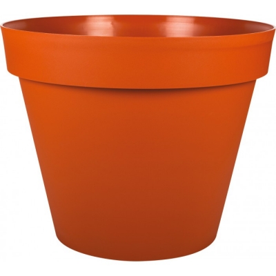 Pot à fleur en plastique - Gamme Toscane - 10 L - Potiron - EDA
