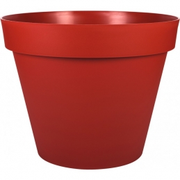 Pot à fleur en plastique - Gamme Toscane - 76 L - Rubis - EDA