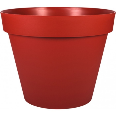 Pot à fleur en plastique - Gamme Toscane - 76 L - Rubis - EDA