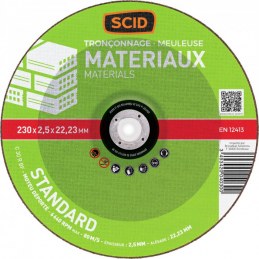Disque à tronçonner - Usage Standard - 230 x 2.5 mm - SCID