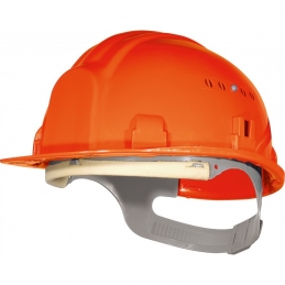 Casque de chantier avec coiffe - Orange - OUTIBAT