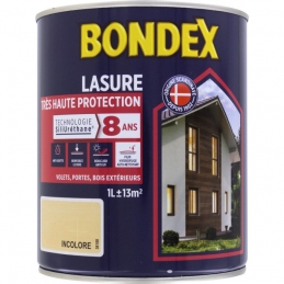 Lasure Très Haute Protection - SiliUréthane - 1 L - Incolore - BONDEX