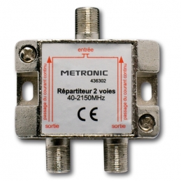 Répartiteur (blindé à connectique F) - 2 sorties - Etanche - METRONIC