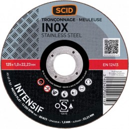 Disque à tronçonner l'Inox - 125 x 1.2 mm - SCID