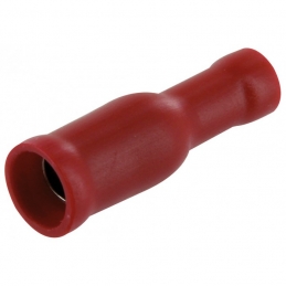 Lot de 10 clips femelles cylindriques isolées Ø 4 mm - Rouge - DHOME