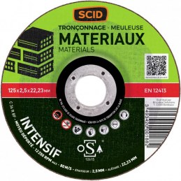 Disque à tronçonner - Usage fréquent - 125 x 2.5 mm - SCID