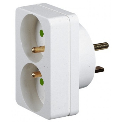 Adaptateur pour prise 20 A - pour branchement 2 fiches 16 - LEGRAND