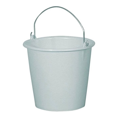 Seau ménager en plastique avec anse - 5 L - Blanc - ALUMINIUM & PLASTIQUE