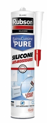 Mastic sanitaire - Bain & Cuisine - Blanc - 280 ml - RUBSON