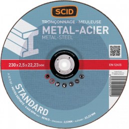  Disque à tronçonner standard - Métaux - Diamètre 230 mm - SCID