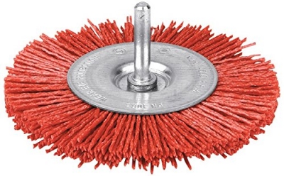 Brosse abrasive circulaire - Rouge - Nylon - 75 mm - SCID