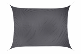 Voile d'ombrage rectangulaire Curacao - Gris - 3 x 4 M - HESPERIDE