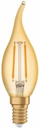 Ampoule LED à filament - Vintage Édition 1906 - E14 - 2.5 W - Flamme Coup de vent - OSRAM