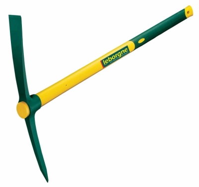 Pioche de jardin et terrassier (2kg) douille ronde manche novamax (90cm) - LEBORGNE