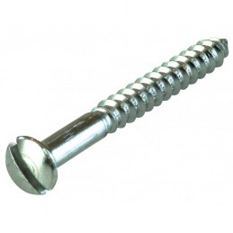 Vis à bois tête fraisée fendue bombée laiton chromé - 3 x 20 mm - FIX'PRO