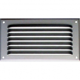 Grille de ventilation avec moustiquaire - métal - Rectangle - 140 x 50 mm - Aluminium - DMO