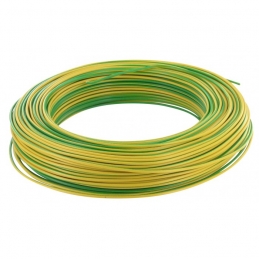 Câble d'installation H07V-U 2.5 mm² - 100 M - Vert / Jaune - ELECTRALINE
