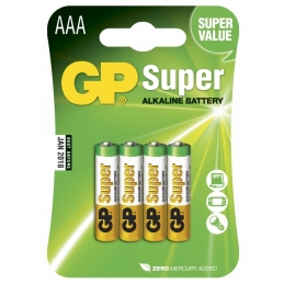 4 Piles alcaline - Super - AAA-pile, 24A/LR03 - GP