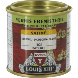 Vernis ébénisterie - Satiné - Incolore - 125 ml - AVEL