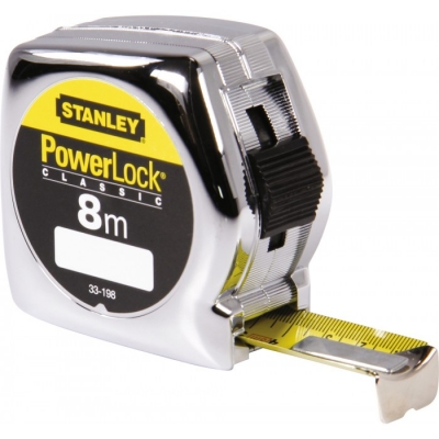 Mètre anti-choc - Classic ABS - 8 M - 25 mm - Powerlock - STANLEY