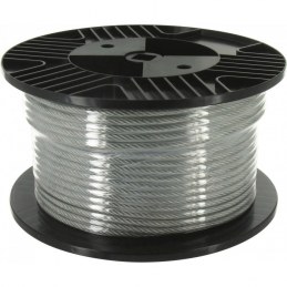 Bobine de 50 m de câble acier gainé PVC - Ø2.5 mm