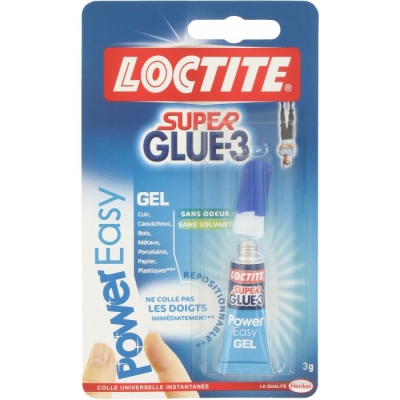 Colle repositionnable - Power Easy - Gel - 3 Grs - LOCTITE