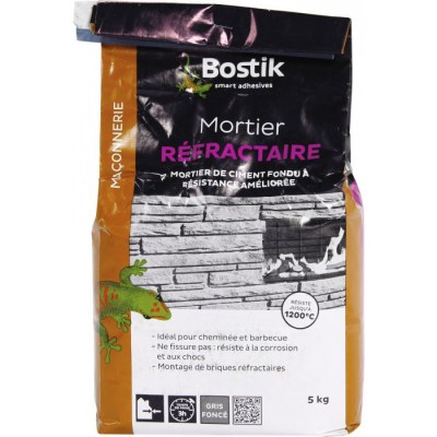 Mortier réfractaire - 5Kg - BOSTIK