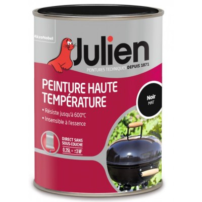 Peinture hautes-températures - Noir - 0.250 L - JULIEN