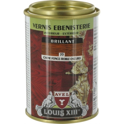 Vernis ébénisterie - Brillant - Chêne foncé - 250 ml - AVEL