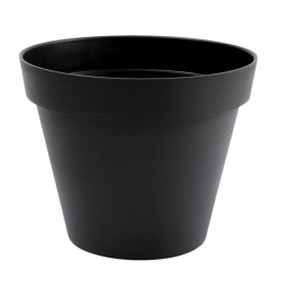 Pot à fleur en plastique - Gamme Toscane - 10 L - Gris anthracite - EDA