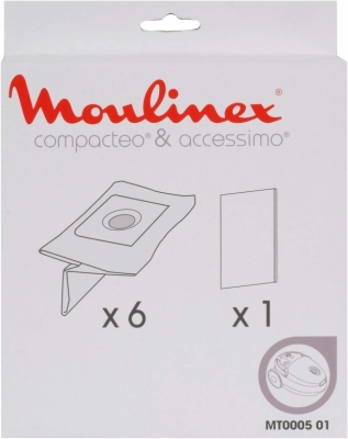 6 sacs aspirateur en papier + 1 micro-filtre - MT000501 - MOULINEX