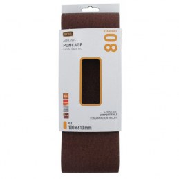 Bande pour ponçeuse - Grain 120 - 100 x 610 mm Lot de 3 pièces - SCID [Divers]