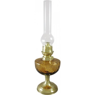 Lampe à pétrole Verre ambré - 490 mm - GAUDARD