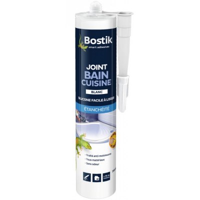 Mastic d'étanchéité - Bain / Cuisine - Facile à lisser - 310 ml - Blanc - BOSTIK