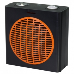 Radiateur soufflant 2000 Watts - Cube - Noir et Orange - VARMA