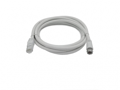 Câble antenne RJ45 Mâle/fiche F Mâle à Visser pour Réseaux VDI/VDV Grade 3 - 2 M - LINEAIRE