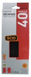 Patin maille fixation avec pince - 93 x 230 mm - Grain 40 - SCID