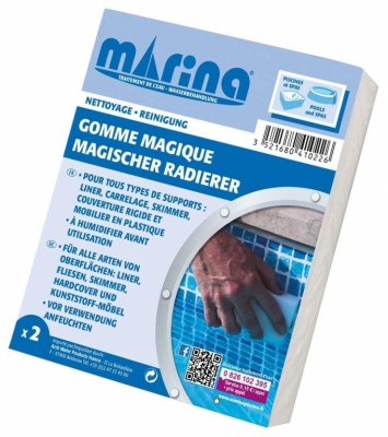 Gomme magique - Nettoyage ligne d'eau - Lot de 2 - BLUE TECH