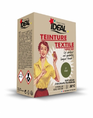 Teinture textile pour machine - Kaki - 350 Grs - IDEAL